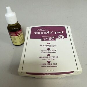 Stampin' Up Ink Pad Set Rich Razzleberry Purple Classic Refill Ink Bottle Craft